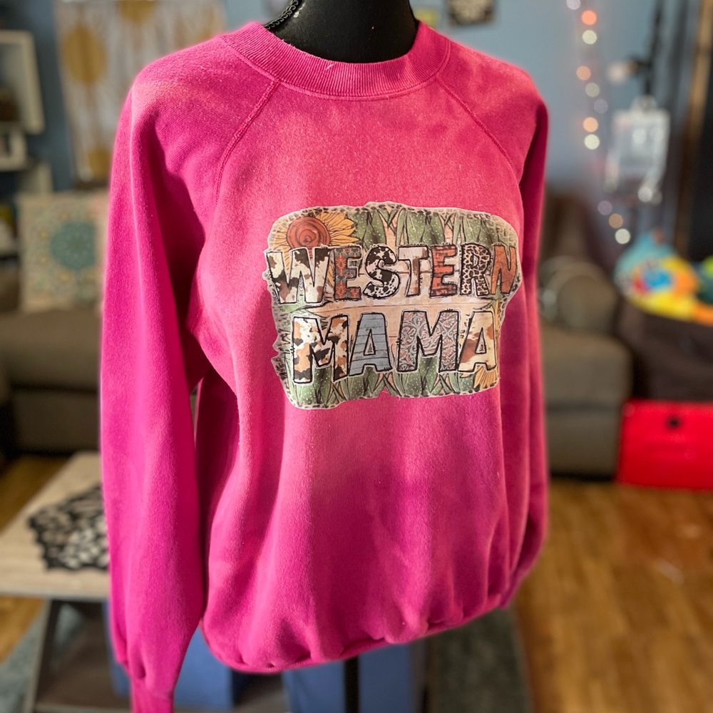 Western momma handmade sweater